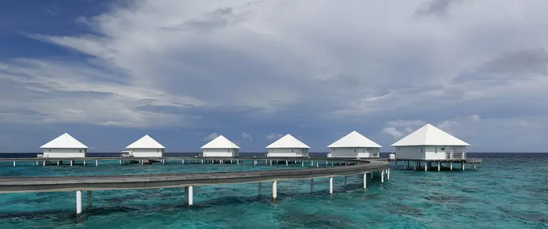 Overwater villas in the Maldives
